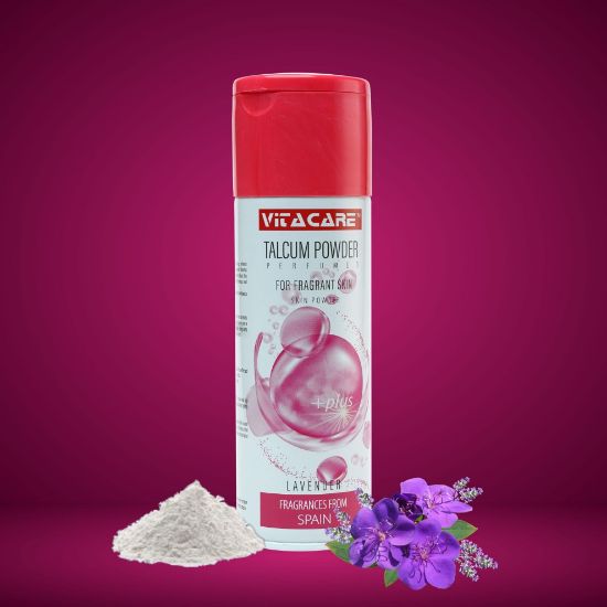 Picture of Vitacare Talcum Powder Lavender 100 gm Metal Can