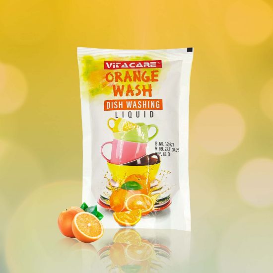 Picture of Vitacare Dish Washing Liquid Orange 250ml Refill Pack (Pouches)