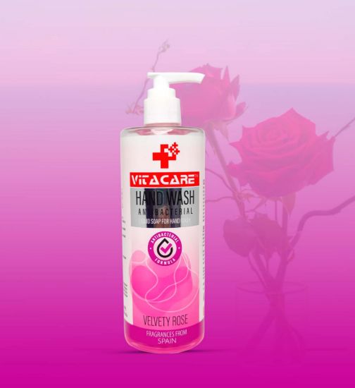 Picture of VITACARE LIQUID HAND WASH PREMIUM GRADE VELVETY  ROSE 400 ML PET BOTTLE