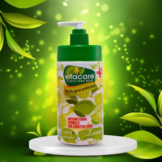 Picture of VITACARE LIQUID HAND WASH  LEMON (Liquid Soap) 250ml BOTTLE